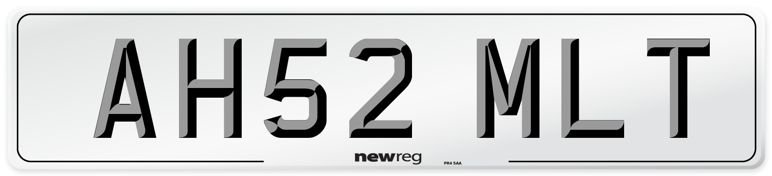 AH52 MLT Number Plate from New Reg